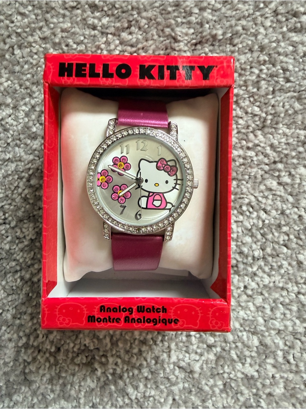 Hello Kitty Rhinestone Watch – Excellent Condition in Original Box